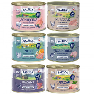 BALTICA Chuť regionů Mono MIX PŘÍCHUTÍ - mokré krmivo pro kočky - 6x185g