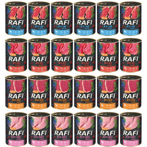 Dolina Noteci MIX 4 příchutí – mokré krmivo pro psy – 24×400 g