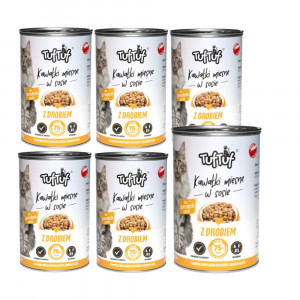 TUF TUF Masové kuličky v omáčce s drůbežím masem - vlhké krmivo pro kočky - 6x415g