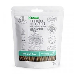 NATURE'S PROTECTION SC White Dogs Adult Daily Oral Care Insects - pamlsek pro psy - 150 g