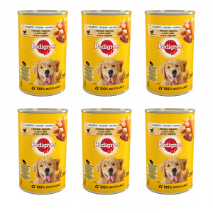 PEDIGREE Adult Kuře s mrkví ve želé – mokré krmivo pro psy – 6×400 g