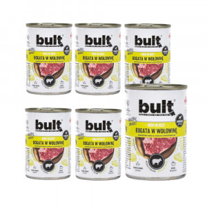 BULT Rich in beef - vlhké krmivo pro psy - 6x400g