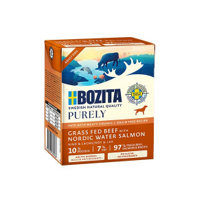 BOZITA Purely Paté Duoprotein Beef and salmon - vlhké krmivo pro psy - 370g