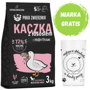 PAKA ZWIERZAKA Puppy Duck with salmon S - suché krmivo pro psy - 3kg + GRATIS
