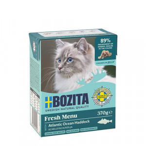 BOZITA Fresh Menu Haddock in jelly - mokré krmivo pro kočky - 370g