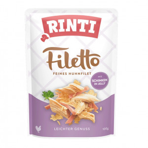 RINTI Filetto Chicken fillet with ham - vlhké krmivo pro psy - 100g