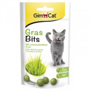 GIMCAT GrasBits Křupavé travní kousky – pamlsek pro kočku – 425g