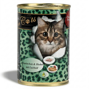 O’CANIS Rabbit and chicken with salmon oil - mokré krmivo pro kočky - 400g