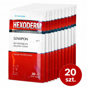 EUROWET Hexoderm - šampon pro psy a kočky - 20x20ml