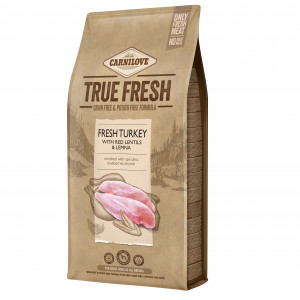 CARNILOVE True Fresh Dog Adult Turkey with red lentils and lemna - suché krmivo pro psy - 11,4kg