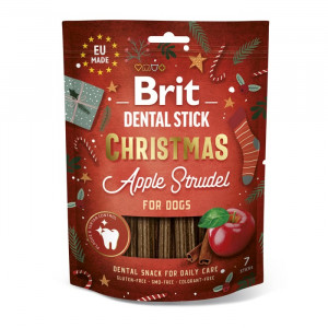 BRIT Christmas Dental Stick Dog Apple strudel - pamlsek pro psa - 251g