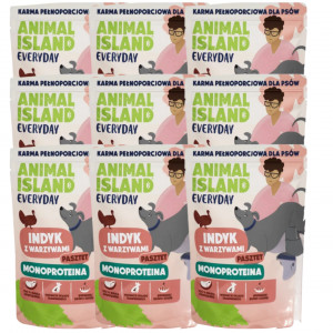 ANIMAL ISLAND Everyday Monoprotein Turkey - mokré krmivo pro psy - 9x300g