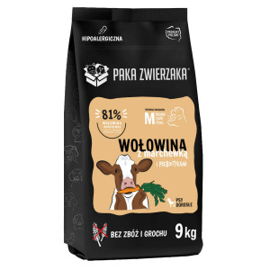 PAKA ZWIERZAKA Beef with carrots M - suché krmivo pro psy - 9kg