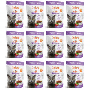 CALIBRA Cat Life Adult Veal in gravy - mokré krmivo pro kočky - 12x85g