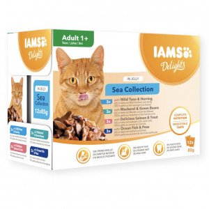 IAMS DELIGHTS Adult Sea in Jelly box – vådfoder til kat – 12x85g