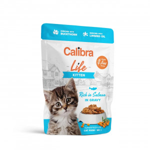 CALIBRA Cat Life pouch Kitten Salmon in gravy - mokré krmivo pro kočky - 85g