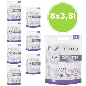 DIAMENTIQ levandulová silikonová podestýlka, nehrudkující pro kočky - 8x3,8l