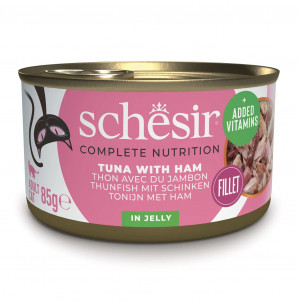 SCHESIR in jelly Tuna with ham - mokré krmivo pro kočky - 85 g