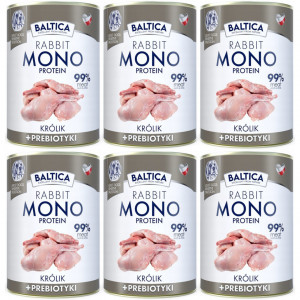 BALTICA Nutraceutic Mono Králík s prebiotiky - mokré krmivo pro psa - 6x400g
