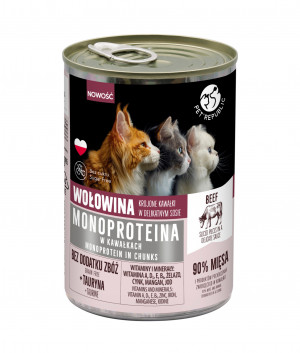 PET REPUBLIC Monoprotein Beef in sauce - mokré krmivo pro kočky - 400g 