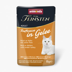 ANIMONDA Vom Feinsten Adult Raffinesse v želé bohaté na Kuře s Krůtou - mokré krmivo pro kočky - 85g