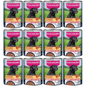 EUKANUBA Life Care Senior Bohatá na krůtu a mrkev - vlhké krmivo pro psy - 12x400g