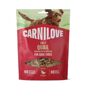 CARNILOVE Soft Quail enriched with oregano - pamlsek pro psa - 200g