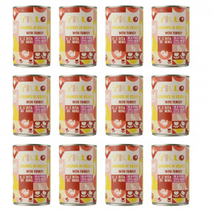 TILLO Kousky v omáčce s krůtím masem - mokré krmivo pro kočky - 12x415 g