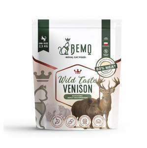 BEMO Cat Wild Taste Venison- suché krmivo pro kočky - 2,5kg