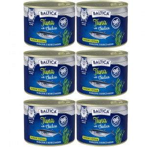 BALTICA Excellent Tuňák s kuřecím masem - mokré krmivo pro kočku - 6x185g