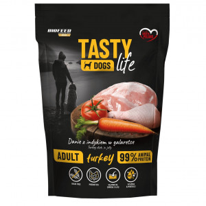 BIOFEED Tasty Dogs Life Turkey - vlhké krmivo pro psy - 150g