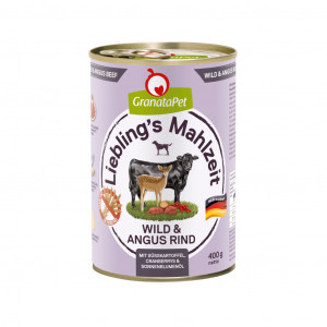 GRANATAPET Liebling's Mahlzeit Venison and angus beef - vlhké krmivo pro psy - 800g
