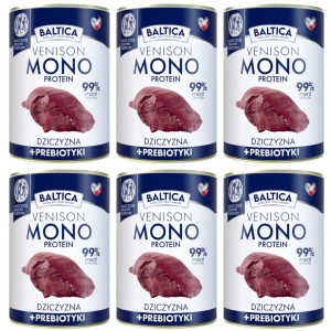 BALTICA Nutraceutic Mono Zvěřina s prebiotiky - mokré krmivo pro psa - 6x400g