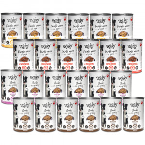 TUF TUF Masové kuličky MIX příchutí - vlhké krmivo pro psy - 24x415g