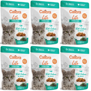 CALIBRA Cat Life pouch Sterilised Salmon in gravy - mokré krmivo pro kočky - 6x85g