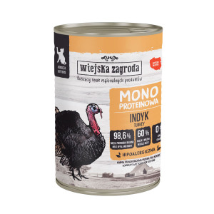 WIEJSKA ZAGRODA Kitten Monoprotein Turkey - mokré krmivo pro kočky - 400g