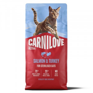 CARNILOVE Active Cat Salmon&Turkey Sterilised - suché krmivo pro kočky - 6kg