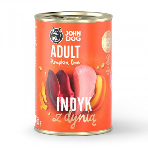 JOHN DOG Pumpkin Turkey with pumpkin - vlhké krmivo pro psy - 400g