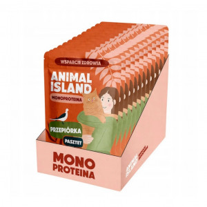 ANIMAL ISLAND Mono Quail - mokré krmivo pro kočky - 12x100g