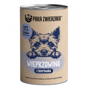PAKA ZWIERZAKA Pork with blueberries Mono - vlhké krmivo pro psy - 400g