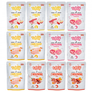 TUF TUF Mielonka MIX TASTE - mokré krmivo pro psy - 12x100g
