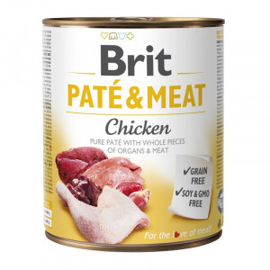 BRIT Paté & Meat Chicken - vlhké krmivo pro psy - 800g