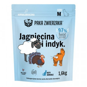 PAKA ZWIERZAKA Lamb and turkey M - suché krmivo pro kočky - 1,6kg