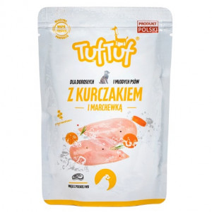 TUF TUF with chicken and carrot - vlhké krmivo pro psy - 300g