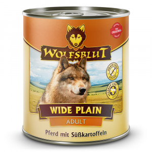 WOLFSBLUT Wide Plain Horse meat with sweet potatoes - vlhké krmivo pro psy - 800g