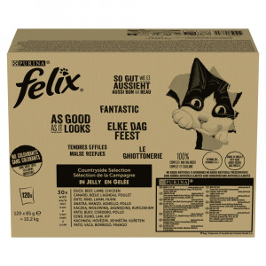 PURINA Felix Countryside Selection - mokré krmivo pro kočky - 120x85g