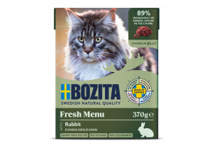 BOZITA Fresh Menu Rabbit in jelly - mokré krmivo pro kočky - 370g