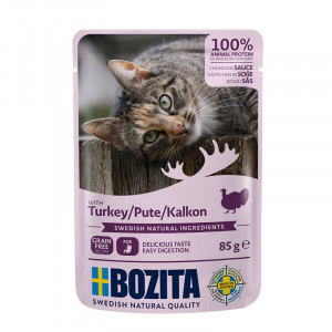 BOZITA Turkey Chunks in sauce - mokré krmivo pro kočky - 85g