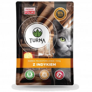 TURNA Cats s krůtou – vlhké krmivo pro kočku – 100g