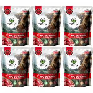 TURNA s hovězím – mokré krmivo pro psy – 6x500g